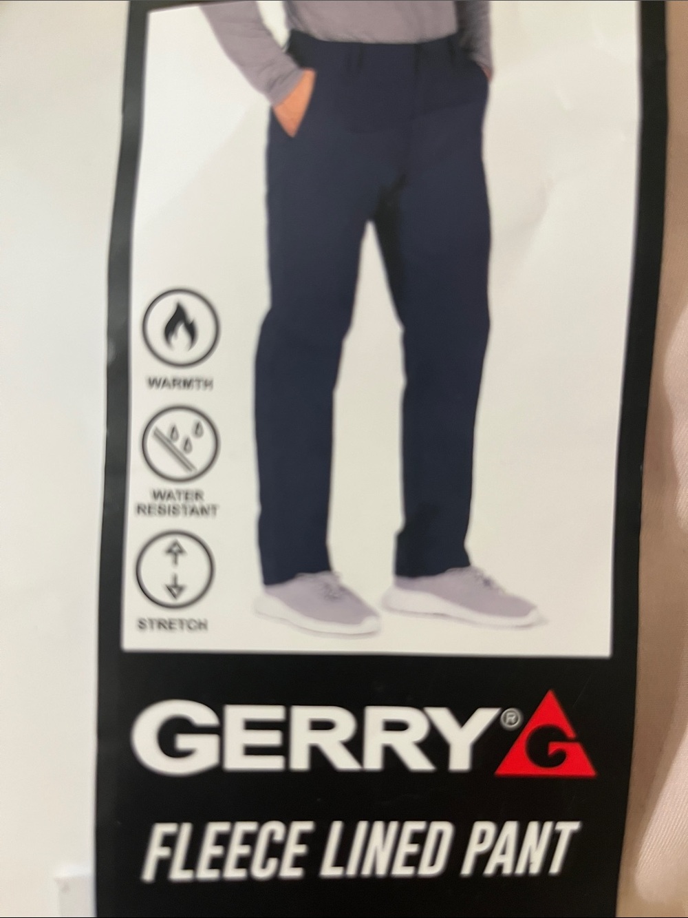 Gerry Men's Fleece lined pants, Navy, 32 x 32